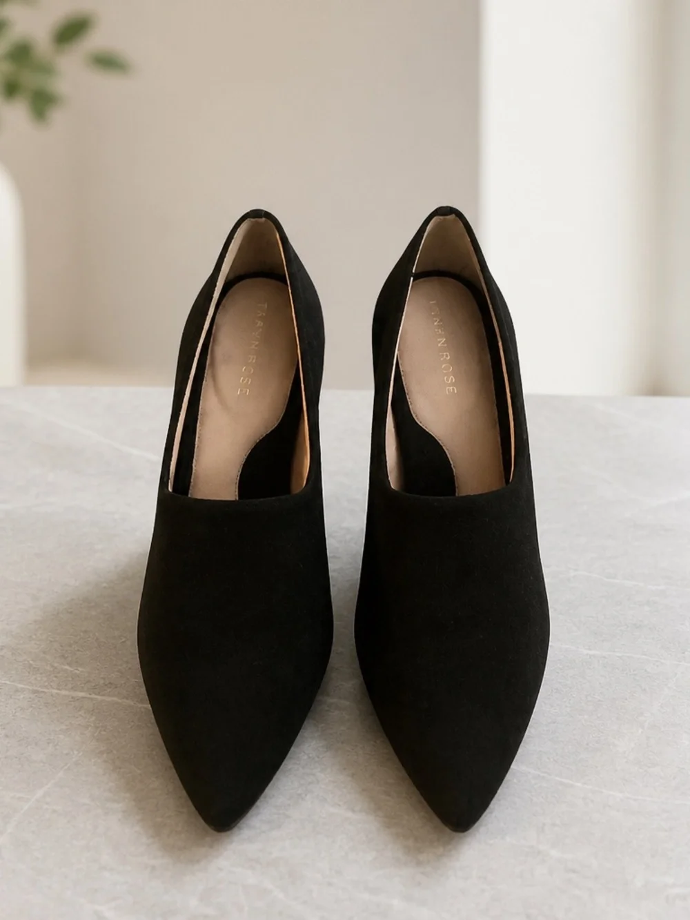 TARYN ROSE Yvonne Sleek Scuba Black Wedge 9.5M (NIB)—Original Price $195